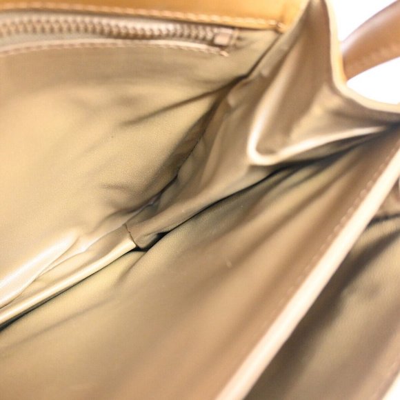 CELINE Macadam Pattern Crossbody Shoulder Bag PVC Leather White Brown - Picture 3 of 16